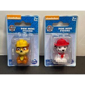 Nickelodeon Paw Patrol Marshall Rubble mini figure cake topper toy Spin Master
